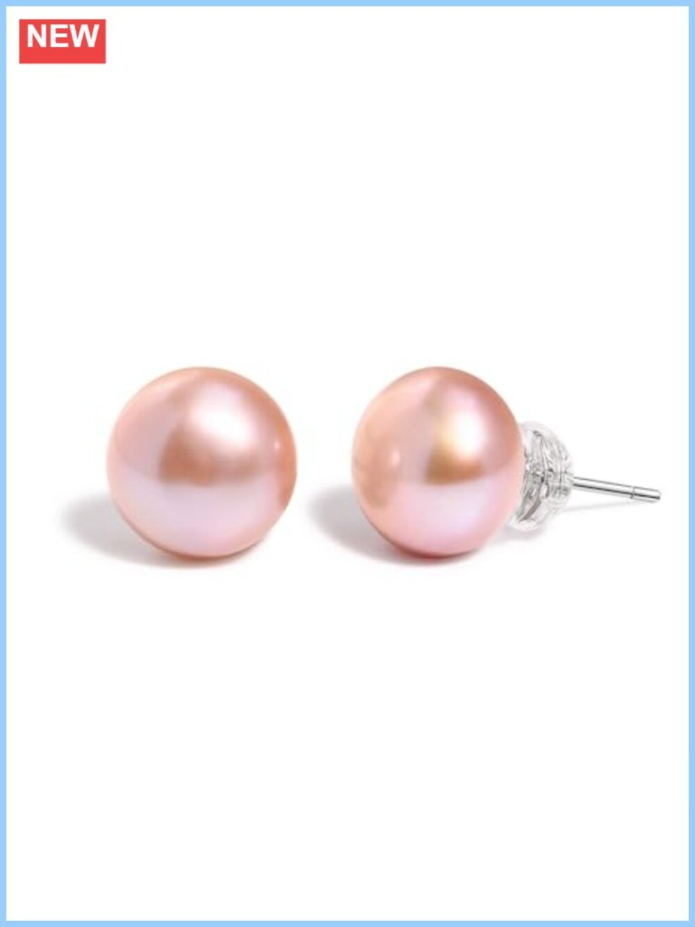 Freshwater Pearl Stud Earrings 925 Sterling Silver Hypoallergenic